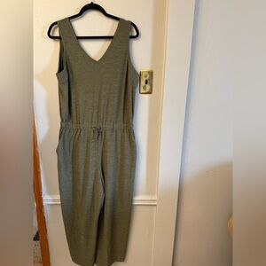 Old Navy Olive Sleeveless Jumpsuit